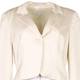 Marella Jacket - Large Cream Viscose Blend
