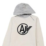 Age 14 Armani Jeans Hoodie - Large White Cotton