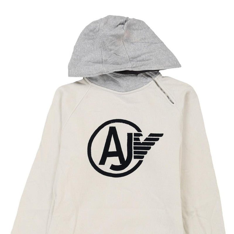 Age 14 Armani Jeans Hoodie - Large White Cotton