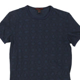 Roberto Cavalli T-Shirt - Large Navy Cotton Blend
