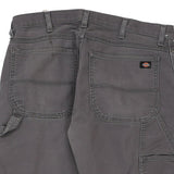 Dickies Carpenter Trousers - 36W 29L Grey Cotton