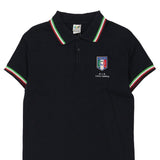 Italia Unbranded Football Polo Shirt - Large Black Cotton