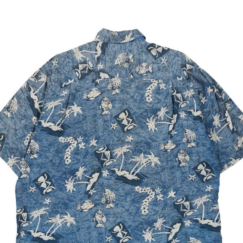 Vintage blue Sonoma Patterned Shirt - mens medium