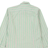 Age 11-12 Ralph Lauren Striped Shirt - Medium Green Cotton