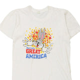 Age 10-12 Unbranded Graphic T-Shirt - Medium White Cotton