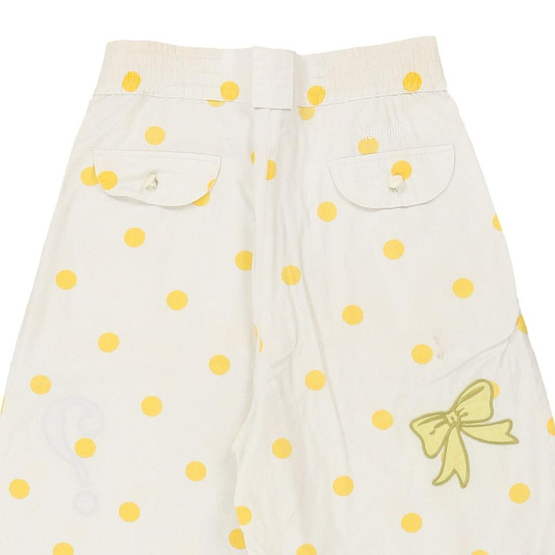 Age 16 Moschino Polka Dot Shorts - 28W 10L White Cotton