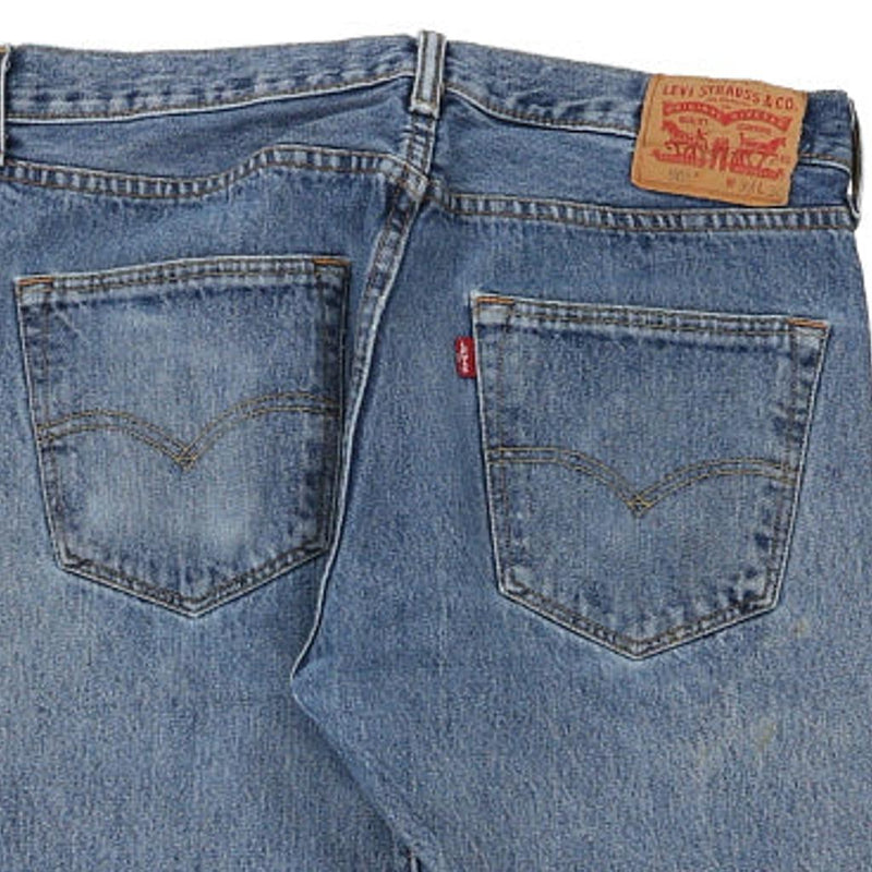501 Levis Jeans - 32W 28L Blue Cotton