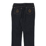 Elena Miro Embroidered Jeans - 36W UK 16 Dark Wash Cotton