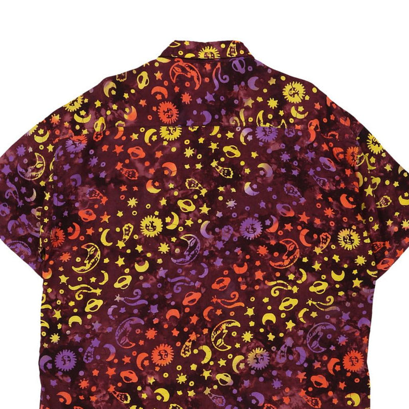 Vintage burgundy Ocean Collection Short Sleeve Shirt - mens x-large