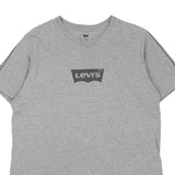 Levis Spellout T-Shirt - Large Grey Cotton