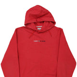 Tommy Jeans Hoodie - Medium Red Cotton Blend