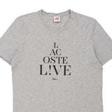 Lacoste T-Shirt - Large Grey Cotton