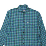 Rifle Checked Flannel Shirt - XL Blue Cotton