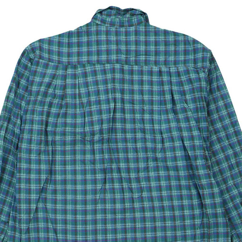 Rifle Checked Flannel Shirt - XL Blue Cotton