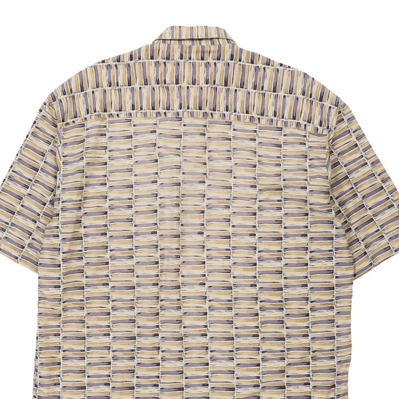 Pierre Cardin Patterned Shirt - Large Beige Cotton