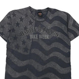 New Smyrna Harley Davidson Spellout T-Shirt - Large Grey Cotton
