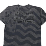 New Smyrna Harley Davidson Spellout T-Shirt - Large Grey Cotton
