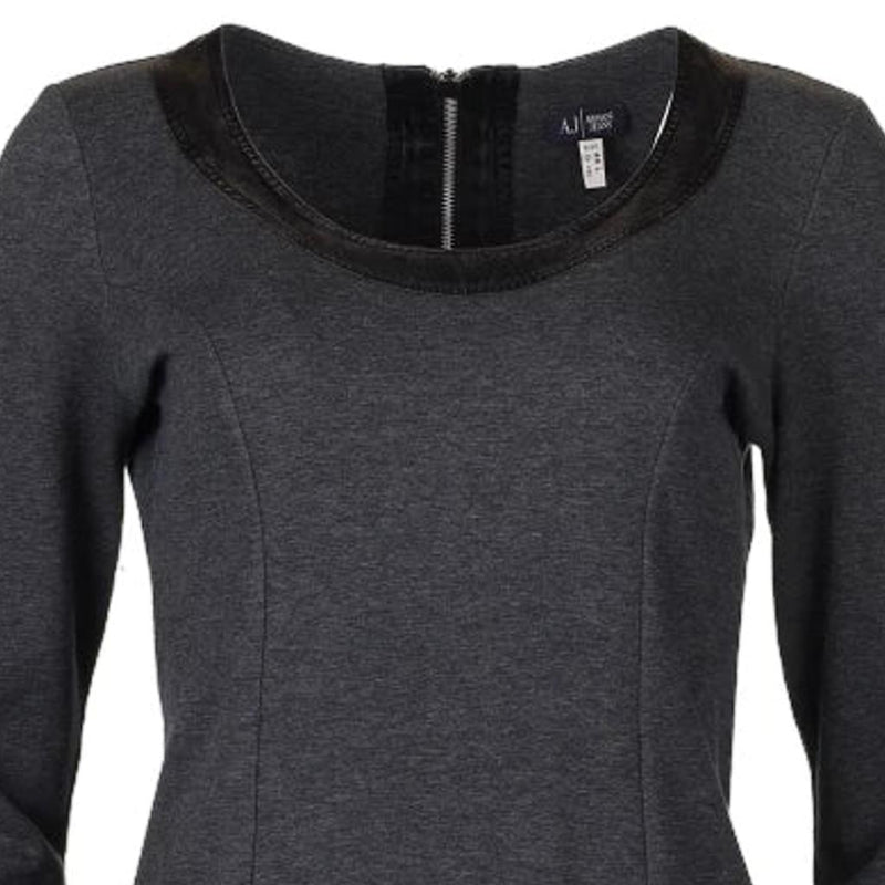 Armani Jeans Midi Dress - Medium Grey Cotton Blend