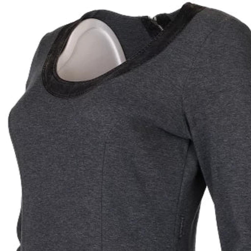 Armani Jeans Midi Dress - Medium Grey Cotton Blend