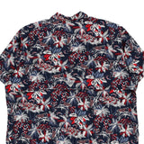 Vintage navy Columbia Hawaiian Shirt - mens xx-large