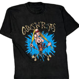 Vintage European Tour 1992 Guns N Roses Band T-Shirt - Large Black Cotton