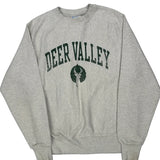 Vintage Deer Valley Champion College Sweatshirt - Small Grey Cotton