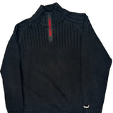 Vintage Tommy Jeans 1/4 Zip - Medium Black Cotton