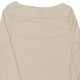 Giorgio Armani Long Sleeve Top - Large Cream Cashmere