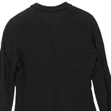 Emporio Armani Long Sleeve Top - Large Black Viscose Blend