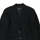 Superior Blazer - Large Black Wool Blend