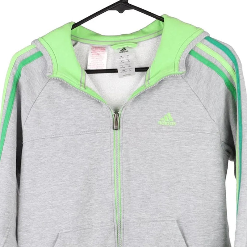 Age 13-14 Adidas Hoodie - Large Grey Cotton Blend