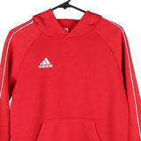 Age 13-14 Adidas Hoodie - Large Red Cotton Blend