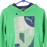 Age 13-15 Puma Hoodie - XL Green Cotton Blend