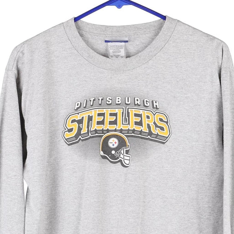 Age 10-12 Steelers Reebok NFL Sweatshirt - XL Grey Cotton