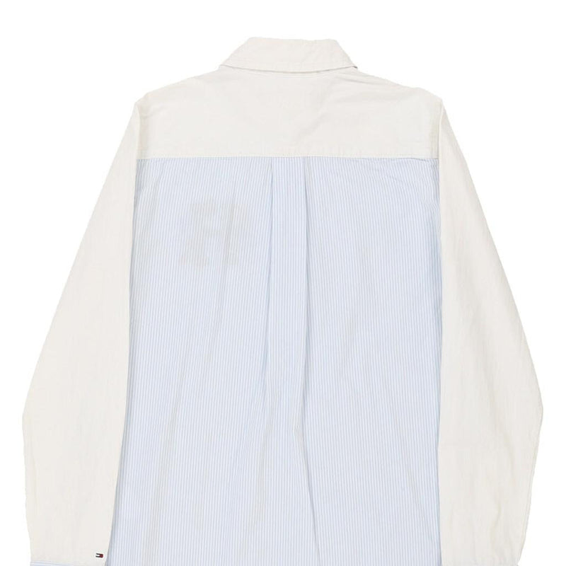 Tommy Hilfiger Embroidered Shirt - XS Blue Cotton