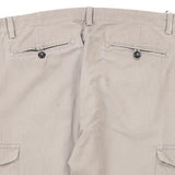 Sisley Cargo Trousers - 34W UK 14 Beige Cotton