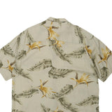 Holland America Line Floral Hawaiian Shirt - XL Beige Viscose