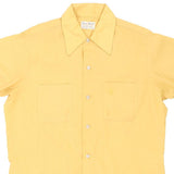 Vintage yellow 1970 Made in USA Royal Knight Short Sleeve Shirt - mens medium