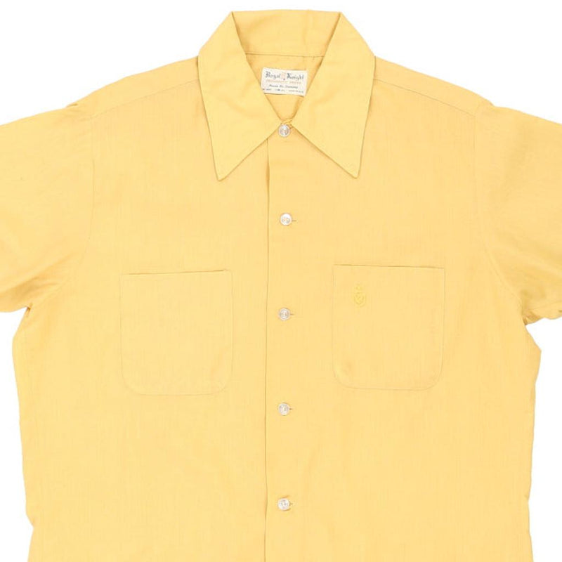 Vintage yellow 1970 Made in USA Royal Knight Short Sleeve Shirt - mens medium