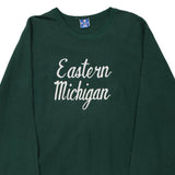 Made in USA Eastern Michigan Champion Sweatshirt - Large Green Cotton Blend