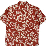 Kahala Floral Hawaiian Shirt - Medium Red Cotton