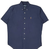 Blake Ralph Lauren Short Sleeve Shirt - Medium Navy Cotton