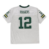 Age 13-14 Green Bay Packers Aaron Rogers Reebok NFL Jersey - XL White Polyester