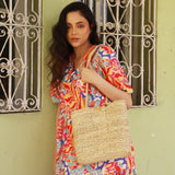 The Tote Palm Bag - Straw Bag - Hand Woven Iraca Palm Bag