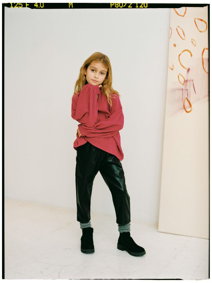 Olivia girl blouse - Bougainvillea