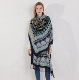 Anyyou 100% Pure Merino Wool Silver Grey Poncho for Women Winter Large Scarf Pashmina Shawl Bandana Neck Wrap