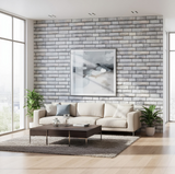 Anyhouz 10pcs Vinyl Wall Tiles – Stone Layered Brick Pattern Design, Waterproof