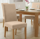 Anyseat Beige Velvet Dining Chair Cover – Plush Stretchable Slipcover for Kitchen & Dining Room Chairs