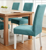 Anyseat Blue Waterproof Chair Cover – Corn Kernel Pattern Stretch Slipcover for Dining Room