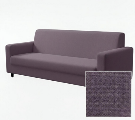 Anyseat 3-Seater Sofa Cover – Plain Purple Style Slipcover for Living Room Chair Protection